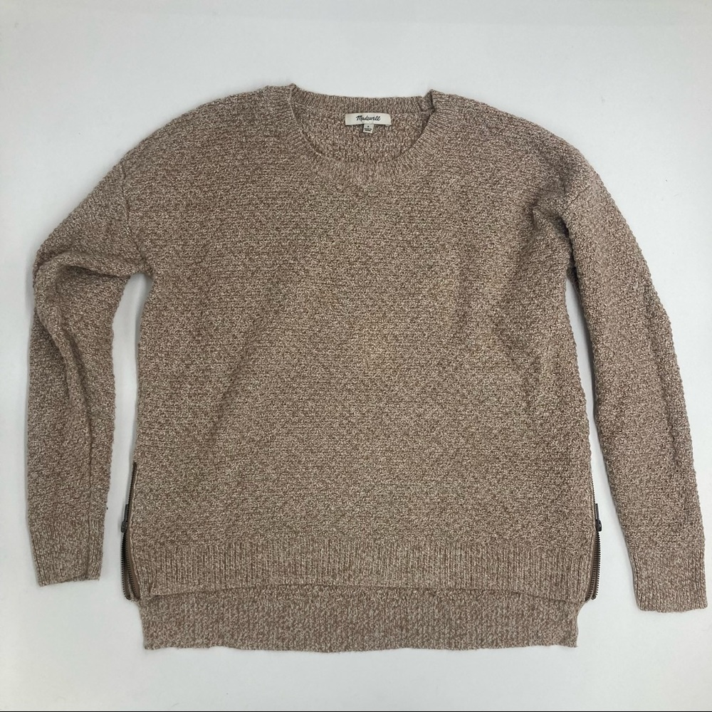 Small madewell sweater with zipper detailing on sides